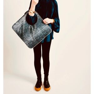 ARZA DIAMOND SHOULDER BAG GOOD USED CONDITION ULTRA RARE -CRUMPLED PAPER LEATHER